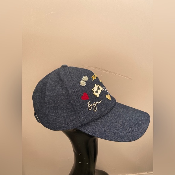 KARL LAGERFELD Women\'s Charms Baseball Cap Pins.  black, jeans main image 3